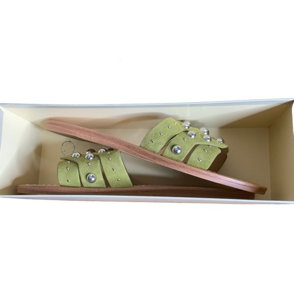 MARC Fisher Paxton stud slide green sandals. Size 8.5. New in Box - Picture 4 of 6